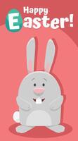 cartone animato Pasqua coniglietto su Pasqua tempo saluto carta design vettore
