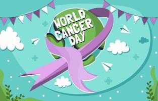 concetto di giornata mondiale del cancro vettore