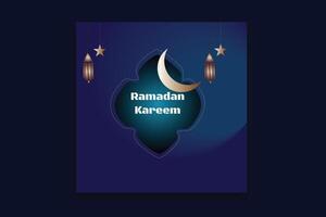 Ramadan bandiera design sociale media inviare vettore
