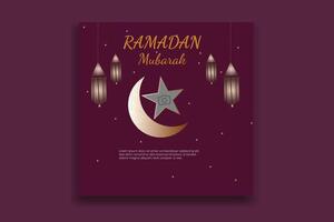 Ramadan bandiera design sociale media inviare vettore