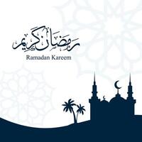 Ramadan sociale media inviare modello design , elegante piazza copertina con arabo ornamento vettore