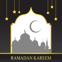 Ramadan sociale media inviare modello design , elegante piazza copertina con arabo ornamento vettore