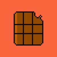 cioccolato pixelart design illustrazione vettore