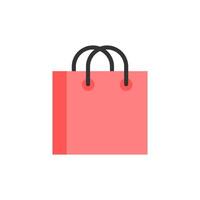 carta shopping Borsa icona piatto design stile. semplice ragnatela e mobile vettore. Perfetto interfaccia illustrazione simbolo. vettore