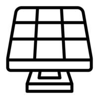 solare pannello semplice linea icona simbolo vettore