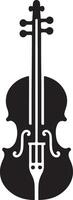 violino vettore arte icona, clipart, simbolo, silhouette 4
