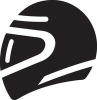 minimo motociclo casco icona, nero colore vettore silhouette, bianca sfondo 33