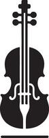 violino vettore arte icona, clipart, simbolo, silhouette 10