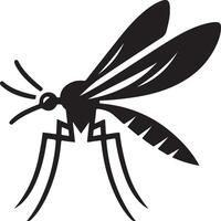 minimo zanzara logo concetto, clipart, simbolo, nero colore silhouette, bianca sfondo 11 vettore