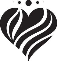 minimo cuore forma vettore logo icona, piatto simbolo, nero colore 8