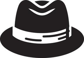 minimo retrò cappello icona, clipart, simbolo, nero colore silhouette 10 vettore