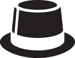 minimo retrò cappello icona, clipart, simbolo, nero colore silhouette 18 vettore