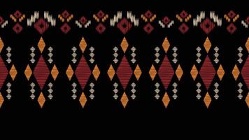 tradizionale etnico ikat motivo tessuto sfondo modello geometrico .africano ikat ricamo etnico orientale modello nero sfondo sfondo. astratto, vettore, illustrazione. trama, cornice, decorazione. vettore