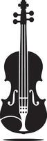 violino vettore arte icona, clipart, simbolo, silhouette 11