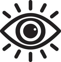 minimo occhio cura logo vettore icona, piatto simbolo, nero colore silhouette, bianca sfondo 15