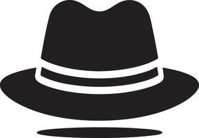 minimo retrò cappello icona, clipart, simbolo, nero colore silhouette 30 vettore