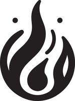 minimo fuoco fiamma logo orizzontale flusso cartello vettore icona silhouette, bianca sfondo 22