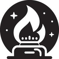 minimo gas bruciatore logo concetto vettore nero colore silhouette, bianca sfondo 5