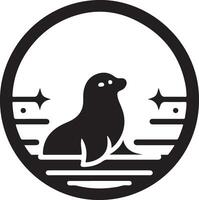 minimo foca vettore icona, piatto simbolo, nero colore silhouette, bianca sfondo 14