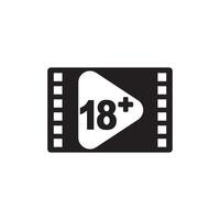 18 più simbolo logo icona, vettore illustrazione design