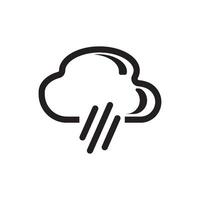 pioggia nube simbolo icona disegno, vettore illustrazione