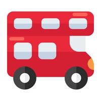 creativo design icona di Doppio decker autobus vettore