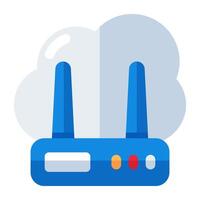 Perfetto design icona di nube router vettore