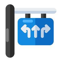 modificabile design icona di triplicare direzione tavola vettore