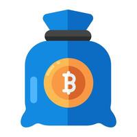 un'icona di bitcoin vettore