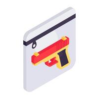 un' colorato design icona di pistola vettore