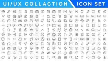 ui UX concetto icona impostare, utente interfaccia icona impostato collezione. vettore