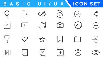 UX ui icone fascio. lineare punto stile icone. vettore illustrazione