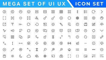 mega impostato di ui UX icona impostare, utente interfaccia iconset collezione vettore