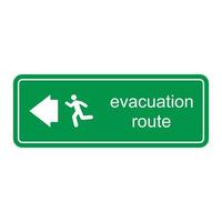 evacuazione itinerario direzione icona vettore
