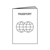 vettore icona passaporto