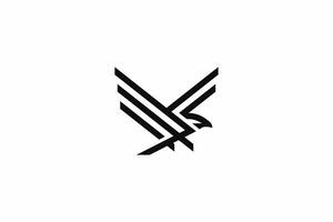 uccello volare logo geometrico astratto illustrazione aquila falco falco silhouette ala volo attività commerciale cartello simbolo vettore