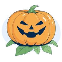 un' Halloween zucca, jack-o-lantern. piatto vettore illustrazione.