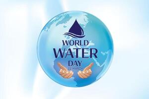 mondo acqua giorno , Salva il acqua logo design modello vettore