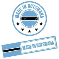 fatto nel Botswana francobollo cartello grunge stile vettore
