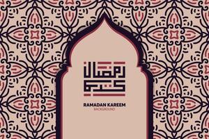 Ramadan kareem nel Arabo calligrafia saluto carta, il Arabo calligrafia significa, generoso Ramadan, vettore