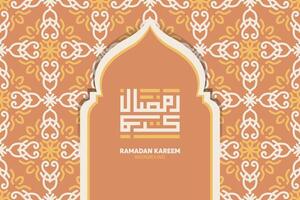 Ramadan kareem nel Arabo calligrafia saluto carta, il Arabo calligrafia significa, generoso Ramadan, vettore