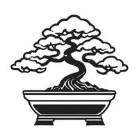 mano disegnato illustrazione di Bonsai albero vettore