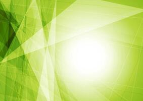 luminosa verde geometrico forme Tech sfondo vettore