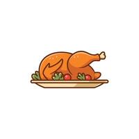 vettore illustrazione di pollo arrostito per ristorante logo.
