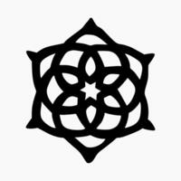 islamico geometrico. astratto mandala. etnico decorativo elemento. Islam, Arabo, indiano, e ottomano motivi vettore