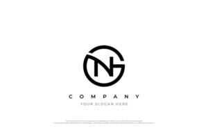 iniziale lettera ng o gn logo design vettore