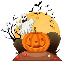 Un modello di halloween spettrale vettore