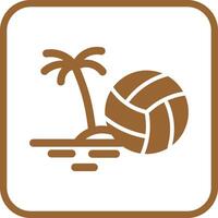 spiaggia pallavolo vettore icona