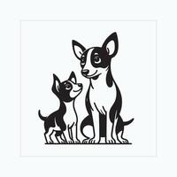 ai generato ratto terrier cane famiglia clipart illustrazione vettore