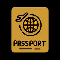 passaporto vettore icona